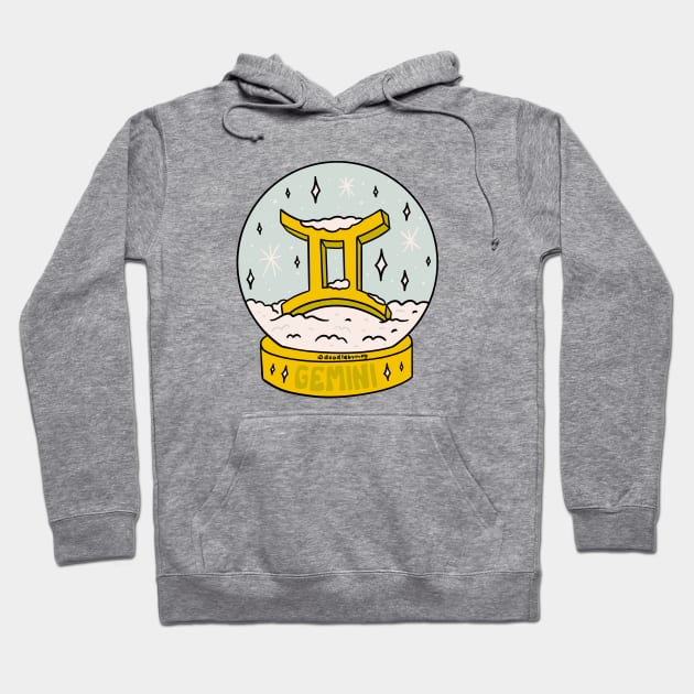 Gemini Snow Globe Hoodie by Doodle by Meg